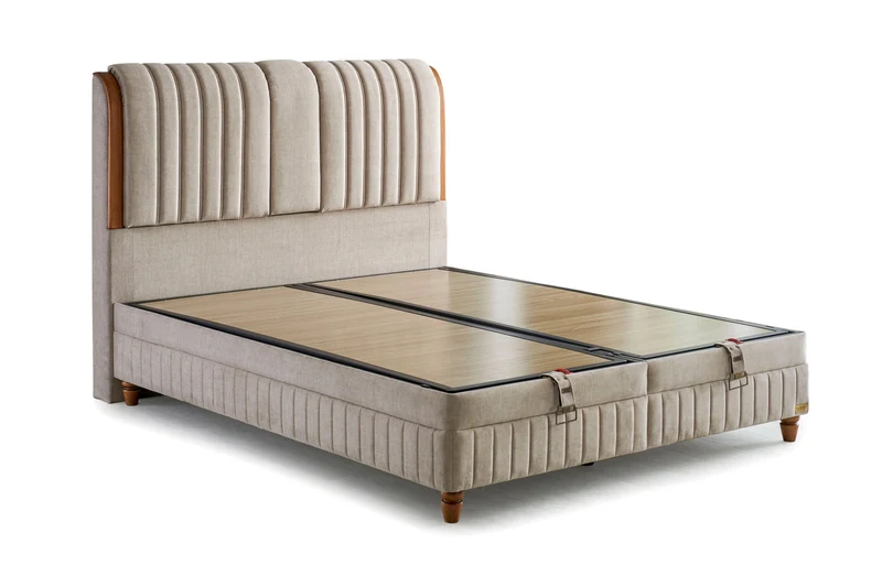 Bambi Kapok Naturel Boxspringbett-Set Naturfasern Taschenfederkern Öko H3