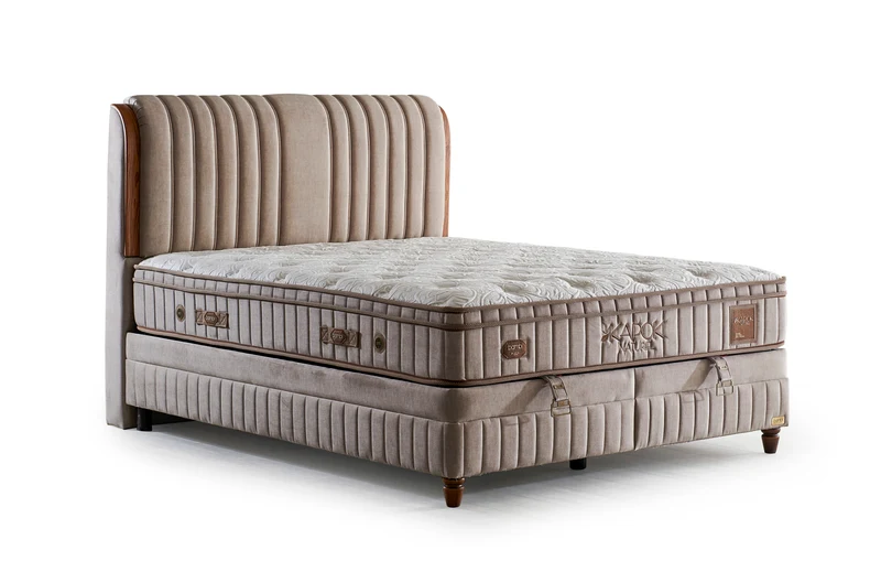 Bambi Kapok Naturel Boxspringbett-Set Naturfasern Taschenfederkern Öko H3