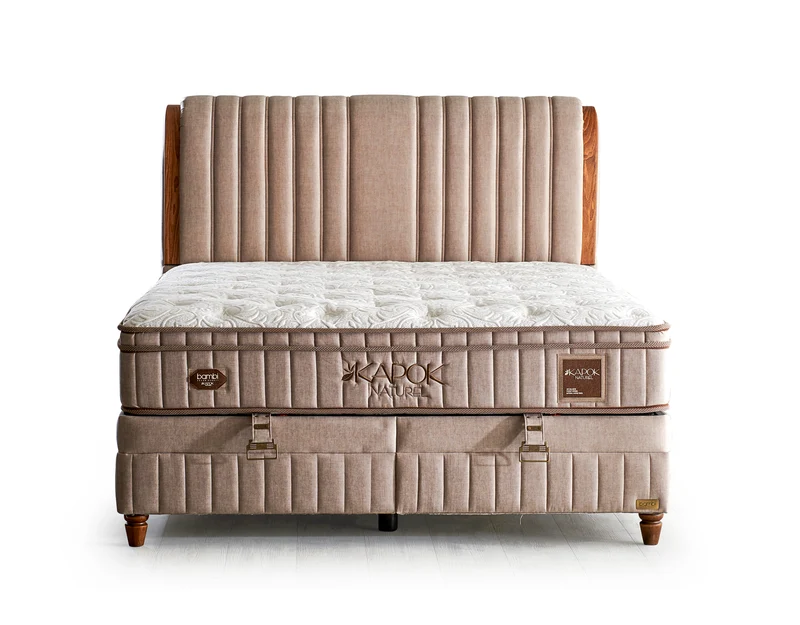 Bambi Kapok Naturel Boxspringbett-Set Naturfasern Taschenfederkern Öko H3