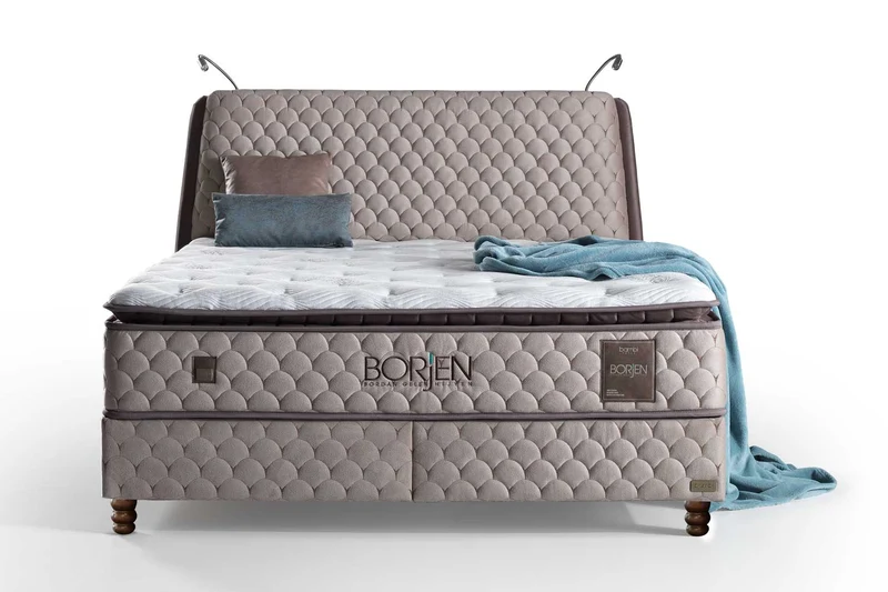 Bambi Borjen Boxspringbett Set H3 Bettkästen Taschenfederkern 33cm