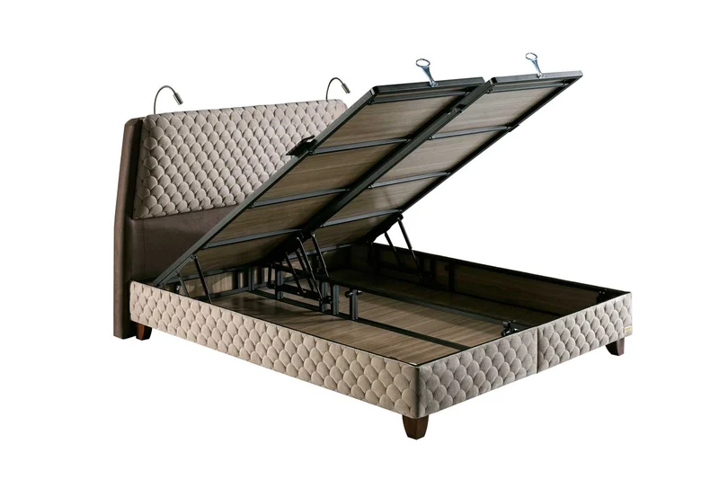 Bambi Borjen Boxspringbett Set H3 Bettkästen Taschenfederkern 33cm