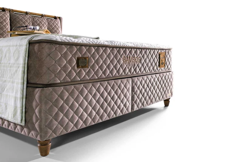 Bambi Bamboo Sleep Boxspringbett-Set H3 Matratze Kopfteil Bettkästen