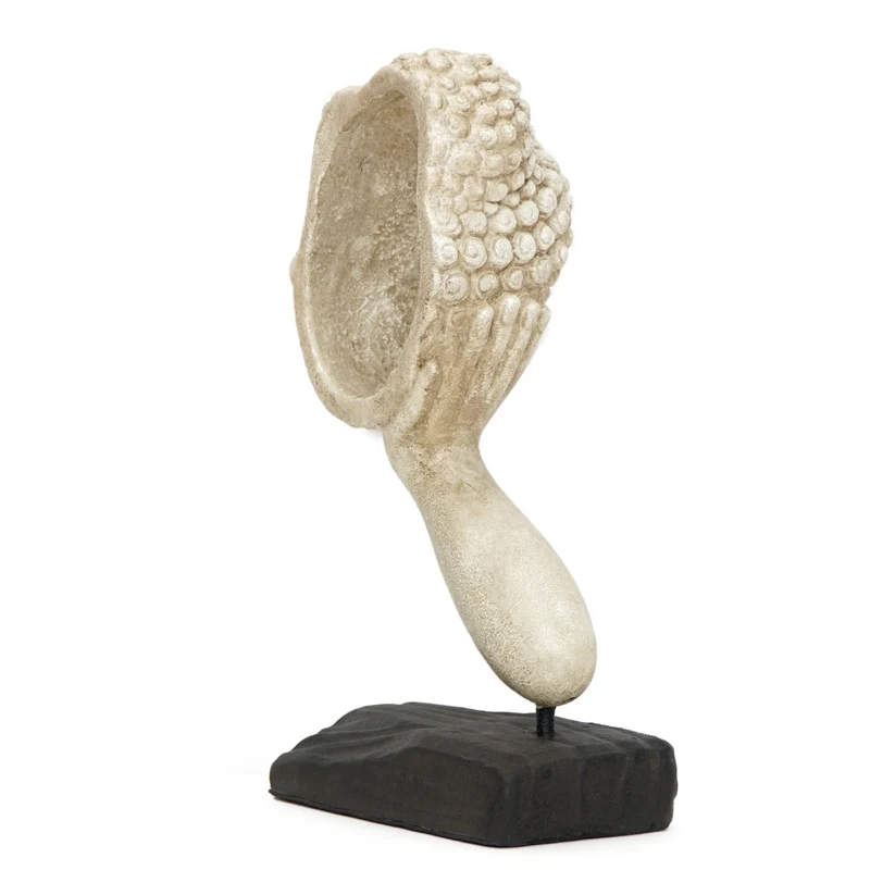 Spirituelle Buddha Statue RELAX 40cm antik-weiss Deko Skulptur