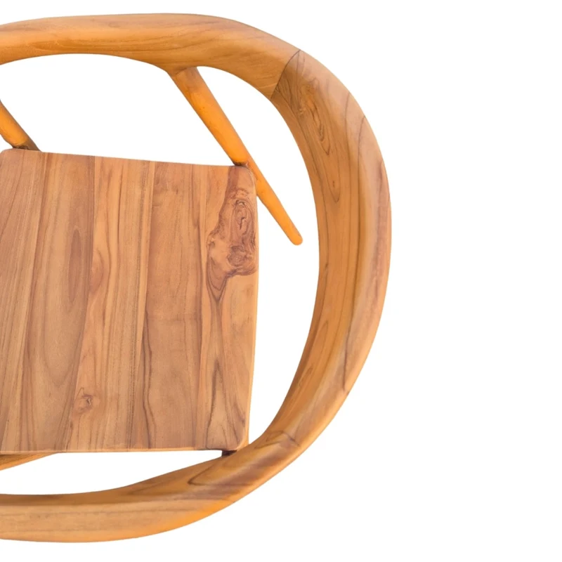 2er Set NEAPEL Teakstuhl natural Design Esszimmer Stühle ergonomisch