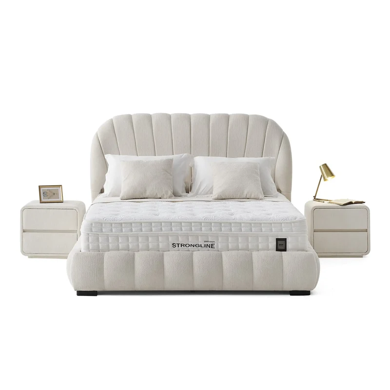 Strongline Sirius Boxspringbett-Set – Inkl. 30 cm Matratze mit 2000 ultra-harten Taschenfedern, Dual Core & hochdichtem Schaum | Für starke Rückenunterstützung & ungestörten Schlaf