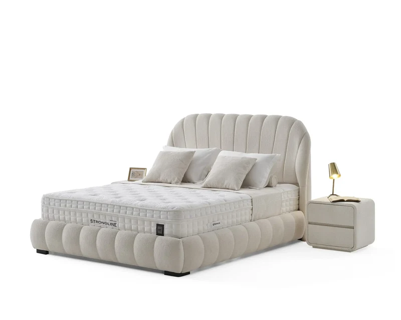 Strongline Sirius Boxspringbett-Set – Inkl. 30 cm Matratze mit 2000 ultra-harten Taschenfedern, Dual Core & hochdichtem Schaum | Für starke Rückenunterstützung & ungestörten Schlaf