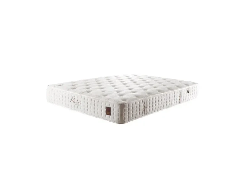 Retro Olimpos Boxspringbett Set inkl. Matratze – Individuelle Körperunterstützung und ungestörter Schlaf für Paare mit High-Low-Federsystem, Doppelkern-Funktion und Viscon-Stoffbezug