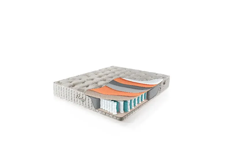 Retro Loda Boxspringbett Set inkl. Matratze – Individuelle Körperunterstützung und ungestörter Schlaf für Paare mit High-Low-Federsystem und Doppelkern-Funktion