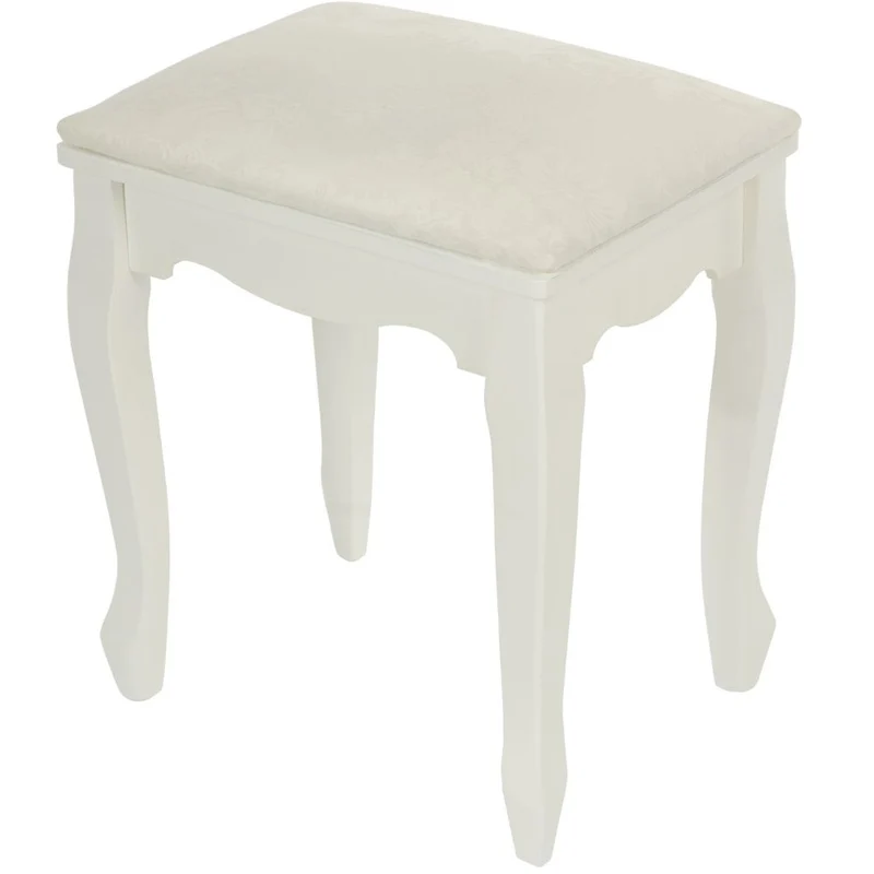 Romantischer Hocker LEAGUE weiss