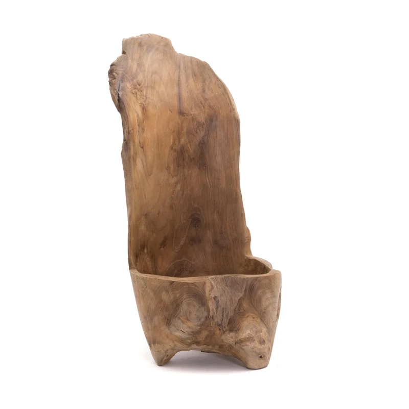 TEAK ÜBERTOPF "POT" | Teakholz, 40 cm | Wurzelholz Schale