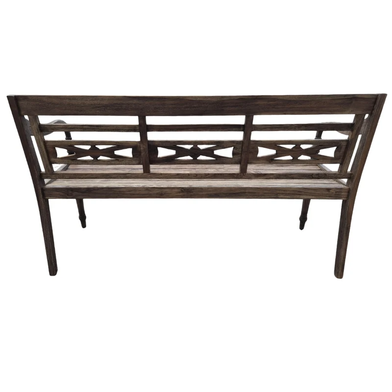 Massive Teakholz Sitzbank CHRISTOS 150cm brown Outdoor Gartenbank