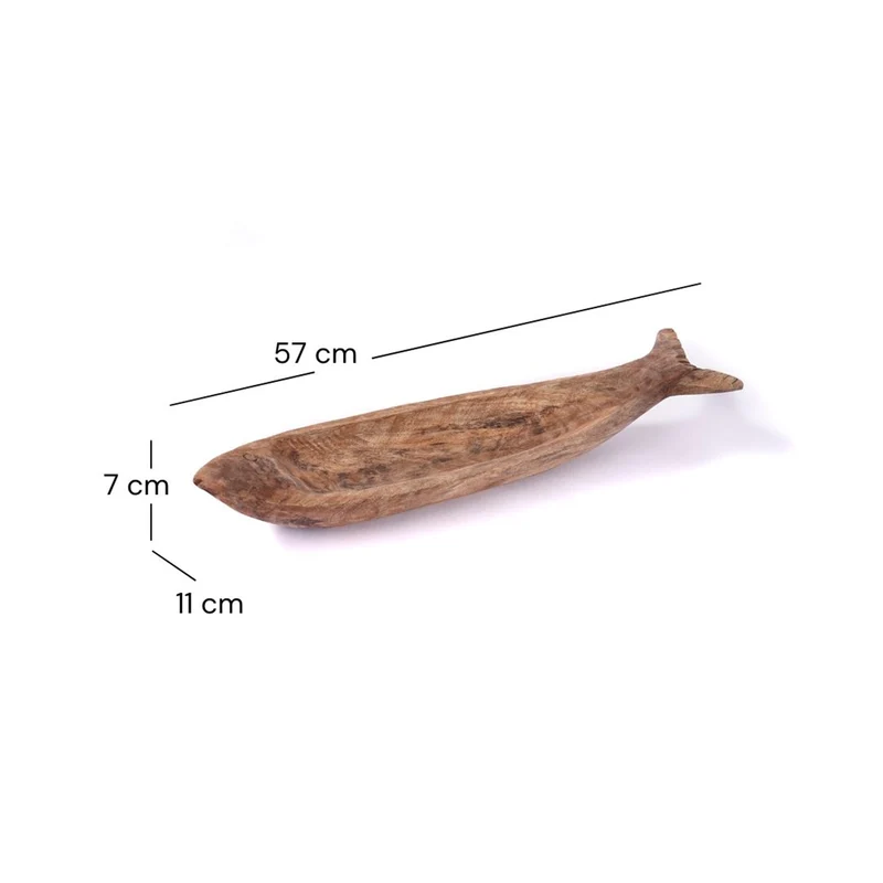 DEKO SCHALE "PESCADO" | Mangoholz | maritime Tisch Schale, Obstschale