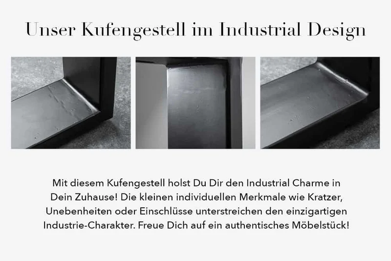 Industrie-Look Esstisch ARTE 120cm Mangoholz natural Eisengestell