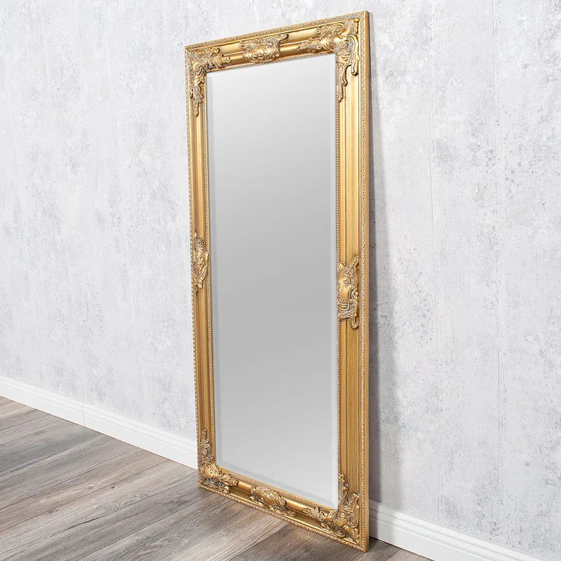 Barock Spiegel BESSA 130x70cm gold-antik Holzrahmen Frisierspiegel