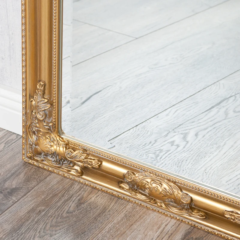Barock Spiegel BESSA 130x70cm gold-antik Holzrahmen Frisierspiegel