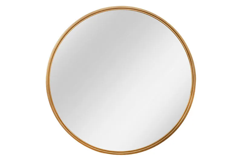 Runder Wandspiegel RETRATO 60cm gold Metallrahmen Frisierspiegel