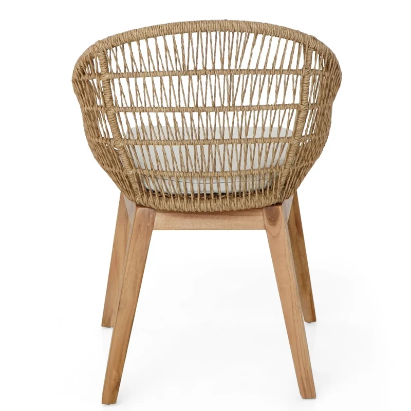 2er Set PREMA Outdoor Stühle recycelt Teak-Aluminium-Synthetic-Rattan