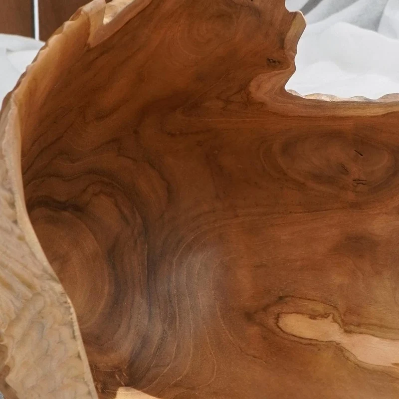 Individuelle Teak Schale CHANIA ca.30cm Natural Unikat