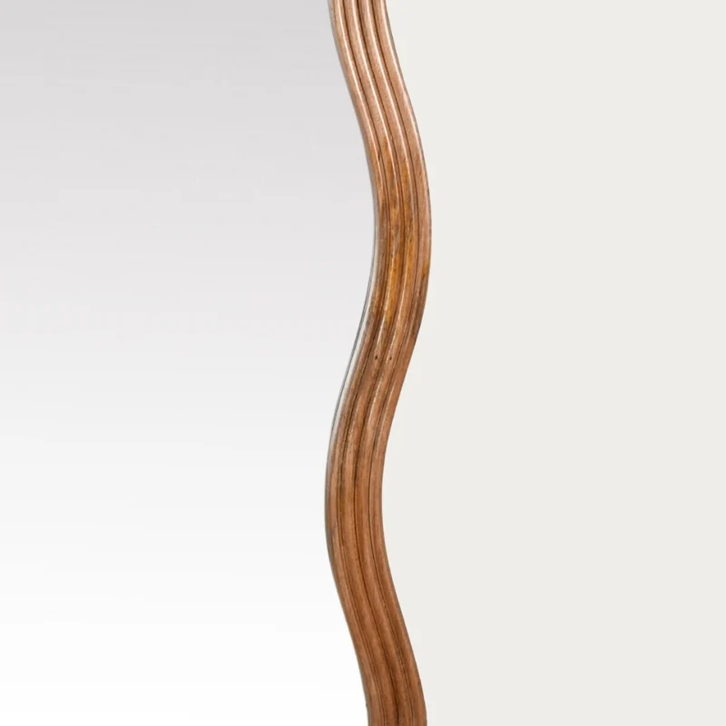 Design Massivholz-Spiegel CURVO 180x80cm Mangoholz Wandspiegel