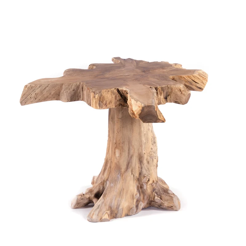 BEISTELLTISCH "TRONKO" | Teak, 70 cm | Baumstamm Couchtisch