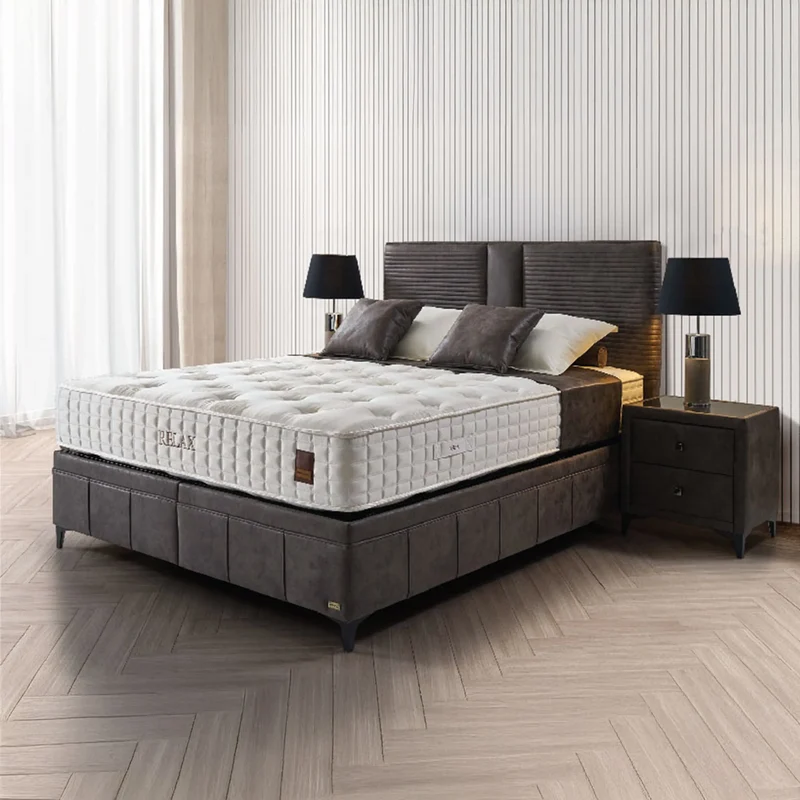 Relax Angel Boxspringbett Set inkl. Matratze – Komfort, Unterstützung und optimales Schlafklima dank 5-Zonen-Taschenfeder-System und innovativer Vogelfeder-Technologie