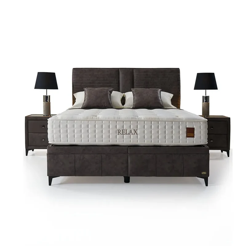 Relax Angel Boxspringbett Set inkl. Matratze – Komfort, Unterstützung und optimales Schlafklima dank 5-Zonen-Taschenfeder-System und innovativer Vogelfeder-Technologie