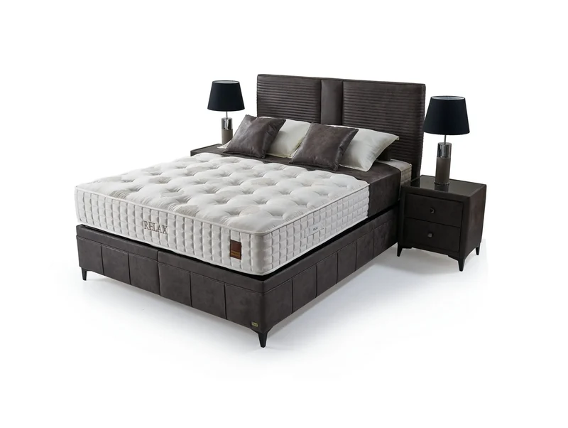 Relax Angel Boxspringbett Set inkl. Matratze – Komfort, Unterstützung und optimales Schlafklima dank 5-Zonen-Taschenfeder-System und innovativer Vogelfeder-Technologie