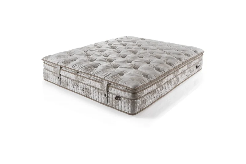 Luna Mokka Set – Boxspringbett mit Matratze, 5-Zonen-Paketfederkern, Mikrofedern für Druckentlastung & Doppelkern-Technologie für Ununterbrochenen Schlafkomfort