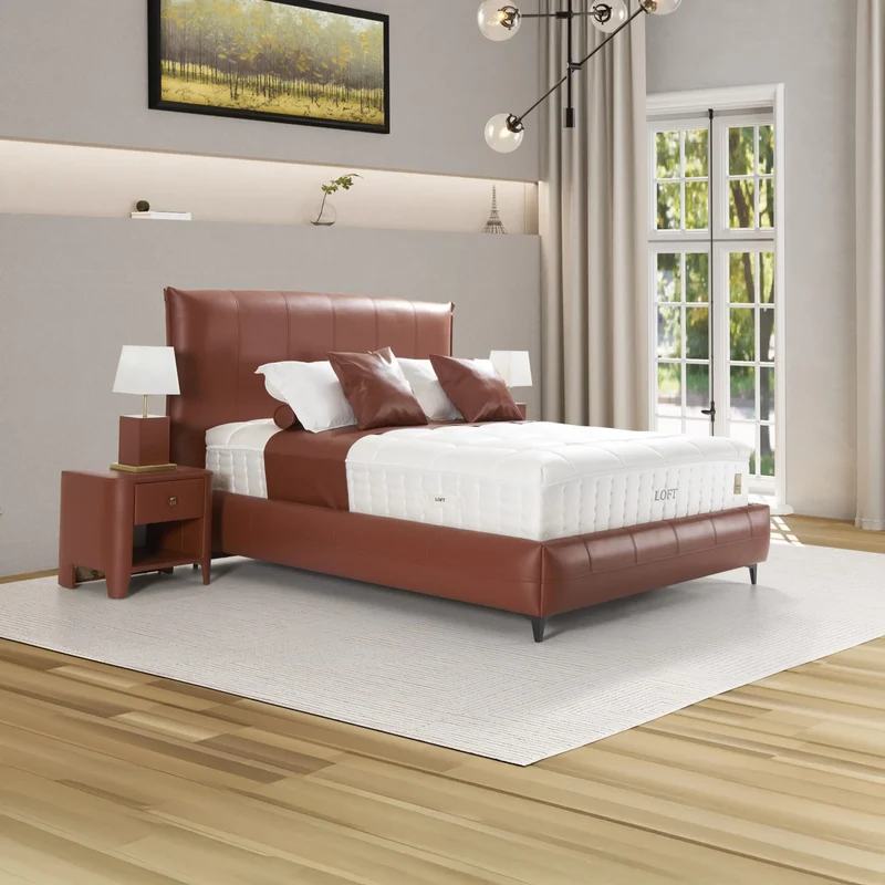 Loft Tabba Boxspringbett Set inkl. Matratze – 1600 Double Pocket Federn, Doppelkern-Technologie für Ungestörten Schlafkomfort