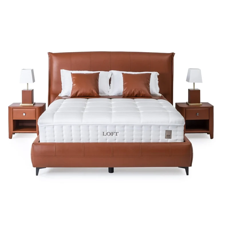 Loft Tabba Boxspringbett Set inkl. Matratze – 1600 Double Pocket Federn, Doppelkern-Technologie für Ungestörten Schlafkomfort
