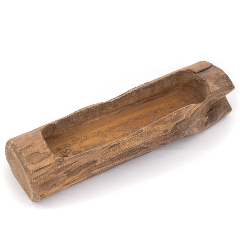 Naturholzschale "FIORE 40" | 40x13 cm (BxT), Teakholz | Holzschale