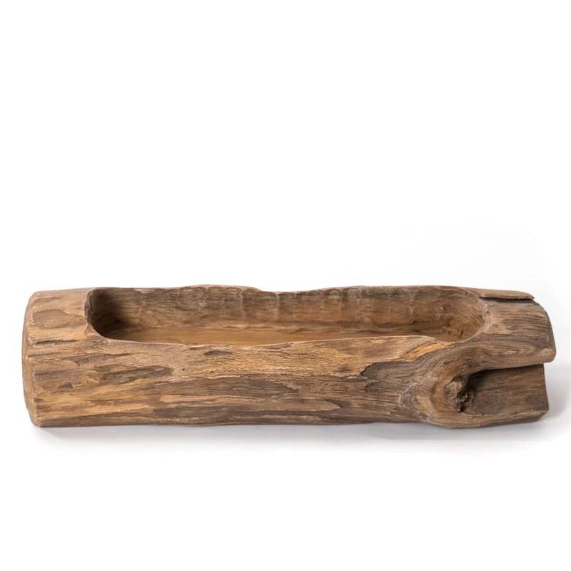 Naturholzschale "FIORE 40" | 40x13 cm (BxT), Teakholz | Holzschale