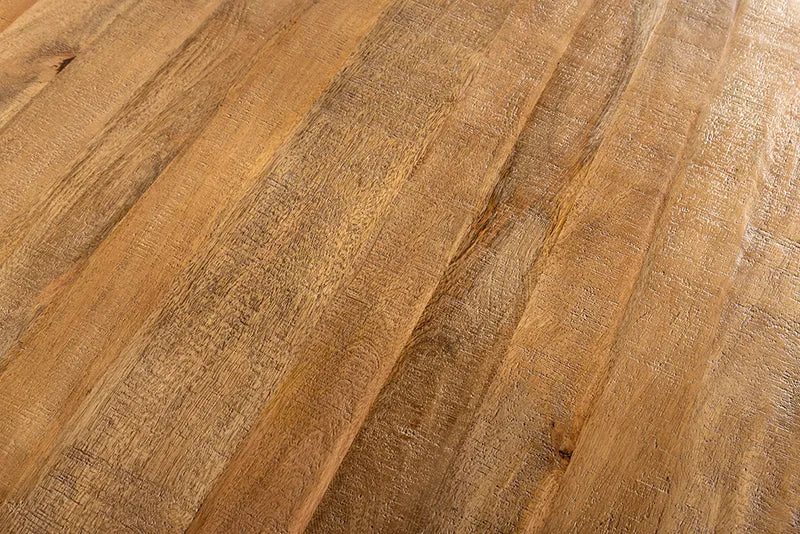 Runder Massivholz Esstisch GALAXY 140cm rund Mangoholz braun
