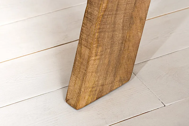 Runder Massivholz Esstisch GALAXY 140cm rund Mangoholz braun