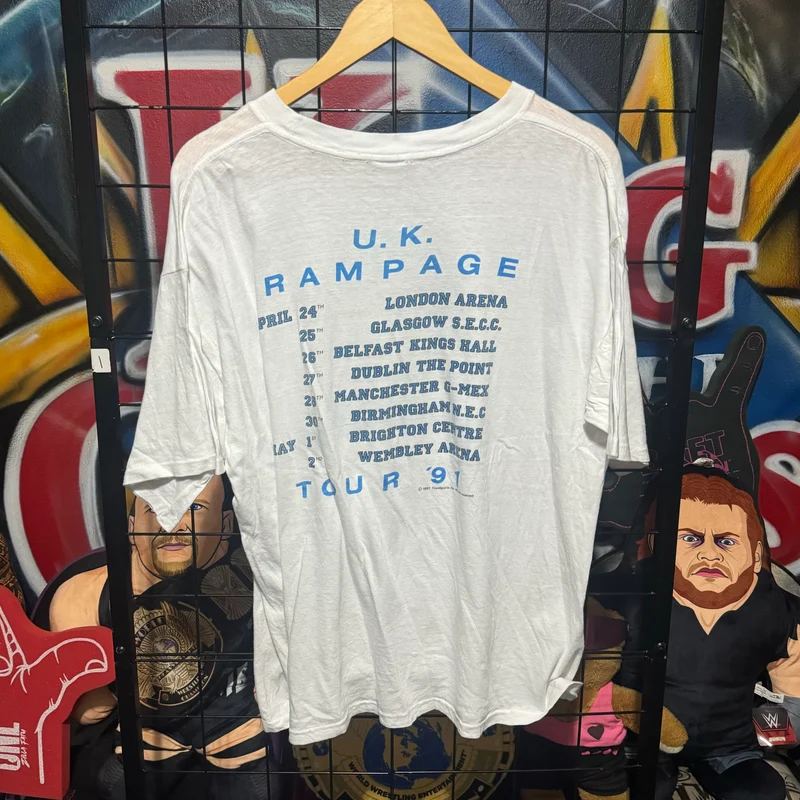 1991 WWF UK Rampage Tour Tee