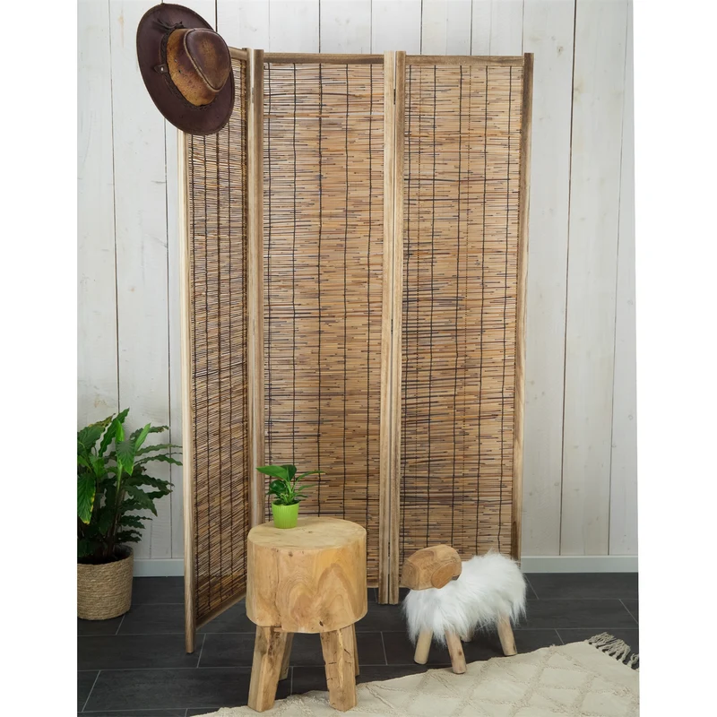 RAUMTEILER "VIVA" | Schilfrohr, 170x120 cm | Natur Paravent