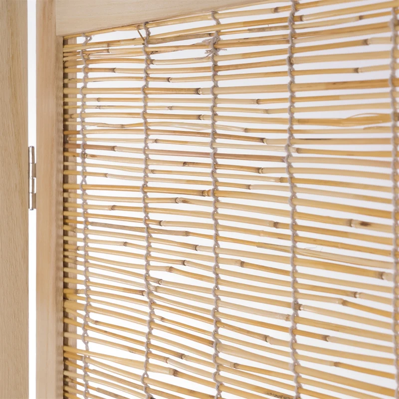 RAUMTEILER "AMBIENTE" | 3-teilig, Bambus, Schilf | Natur Paravent | Farbe: natur