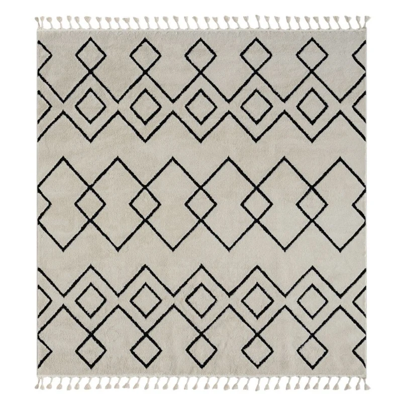 Teppich ORIENTAL quadratisch weiß 240 x 240 cm