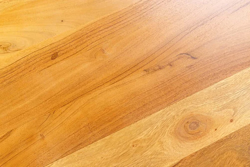 Design Couchtisch LIVE-RANIC 90cm braun Akazienholz mit Stauraum