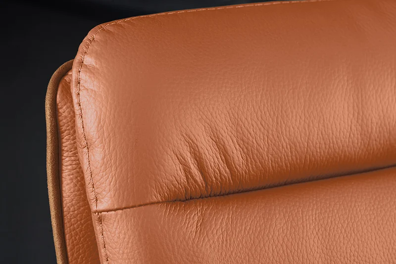 Echtleder Barstuhl CHARLES cognac höhenverstellbar drehbar Armlehnen