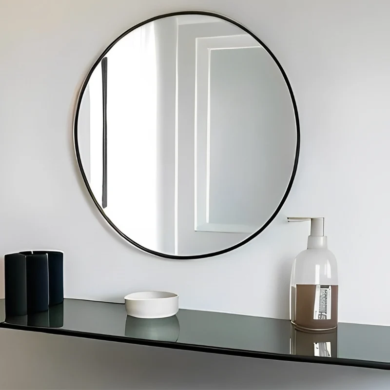 Moderner Spiegel ORLONA schwarz Ø60 cm