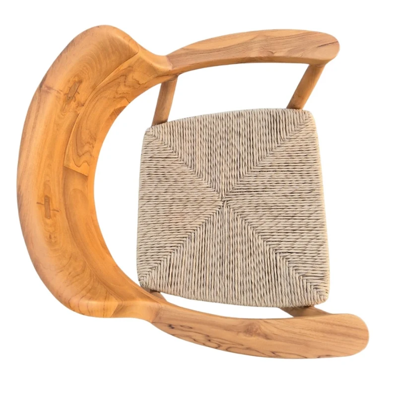 2er Set KENNEDY Teakstuhl Outdoor Stühle Teakholz + Synthetic-Rattan