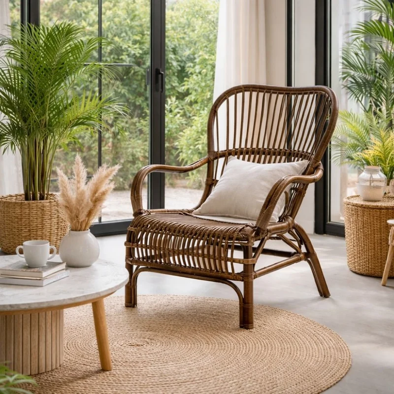 Natürlicher Rattan Sessel SUMATRA Antique-Brown