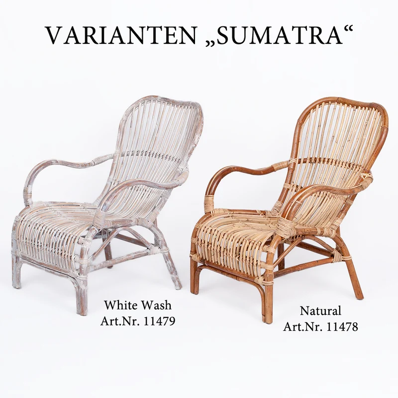 Natürlicher Rattan Sessel SUMATRA Antique-Brown