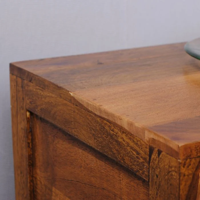 Massivholz Nachtschrank MURALI 45cm Stone Beistelltisch
