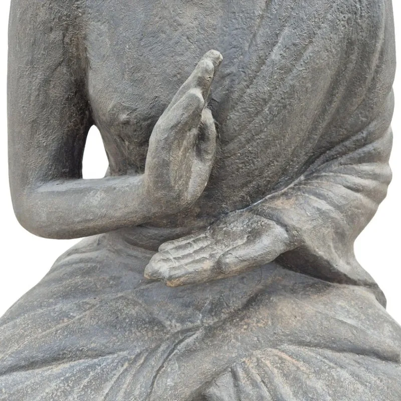 Dekorative Figur BUDDHA PROTECT 120cm antik-schwarz Garten Indoor