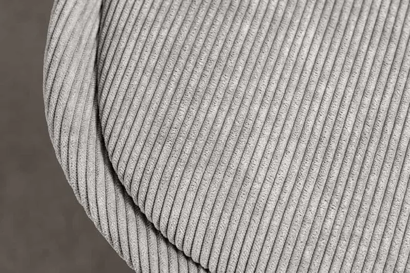 4er Set Design-Klassiker Stuhl NORWAY grau Cord Metallgestell