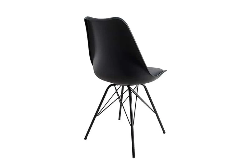 4er Set Design-Klassiker Stuhl NORWAY schwarz Metallgestell schwarz