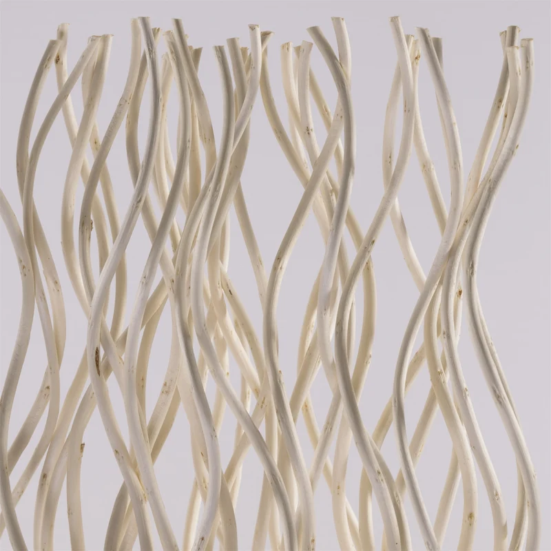 RAUMTEILER "KINKI" | Weidenholz, 110x70 cm | Zweige Paravent | Farbe: geblichen