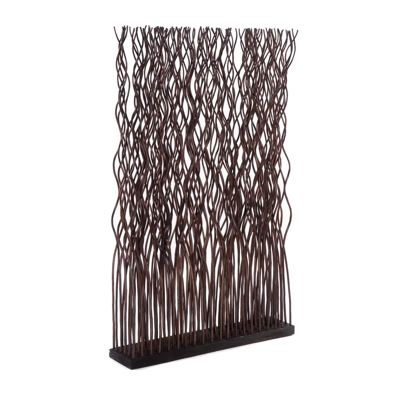 RAUMTEILER "KINKI" | Weidenholz, 110x70 cm | Zweige Paravent | Farbe: braun